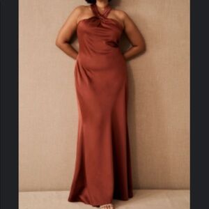 BHLDN 	Ruby Satin Charmeuse Dress